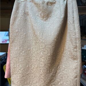 Maggy London Beige Textured Pencil Skirt